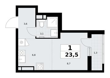 Apartment Sale, 23.5平方米 at Rodniye Kvartaly, Kvartal № 33, Marushkinskoye Settlement, Moscow, Russia #3 Apartment Sale, 23.5平方米 at Rodniye Kvartaly, Kvartal № 33, Marushkinskoye Settlement, Moscow, Russia #3