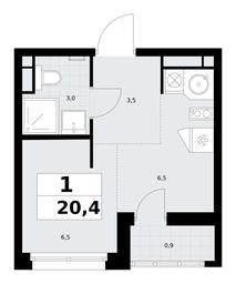 Apartment Sale, 20.4平方米 at Rodniye Kvartaly, Kvartal № 33, Marushkinskoye Settlement, Moscow, Russia #2 Apartment Sale, 20.4平方米 at Rodniye Kvartaly, Kvartal № 33, Marushkinskoye Settlement, Moscow, Russia #2