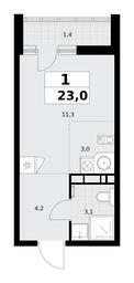 Apartment Sale, 23平方米 at Rodniye Kvartaly, Kvartal № 33, Marushkinskoye Settlement, Moscow, Russia #2 Apartment Sale, 23平方米 at Rodniye Kvartaly, Kvartal № 33, Marushkinskoye Settlement, Moscow, Russia #2