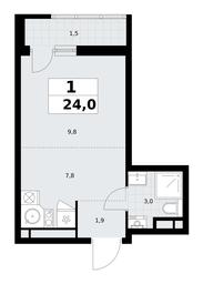 Apartment Sale, 24平方米 at Rodniye Kvartaly, Kvartal № 33, Marushkinskoye Settlement, Moscow, Russia #2