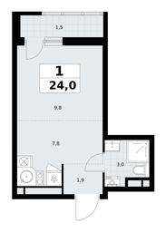 Apartment Sale, 24平方米 at Rodniye Kvartaly, Kvartal № 33, Marushkinskoye Settlement, Moscow, Russia #3