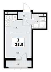 Apartment Sale, 23.9平方米 at Rodniye Kvartaly, Kvartal № 33, Marushkinskoye Settlement, Moscow, Russia #3 Apartment Sale, 23.9平方米 at Rodniye Kvartaly, Kvartal № 33, Marushkinskoye Settlement, Moscow, Russia #3
