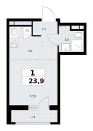 Apartment Sale, 23.9平方米 at Rodniye Kvartaly, Kvartal № 33, Marushkinskoye Settlement, Moscow, Russia #2 Apartment Sale, 23.9平方米 at Rodniye Kvartaly, Kvartal № 33, Marushkinskoye Settlement, Moscow, Russia #2