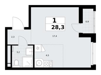 Apartment Sale, 28.3平方米 at Rodniye Kvartaly, Kvartal № 33, Marushkinskoye Settlement, Moscow, Russia #2