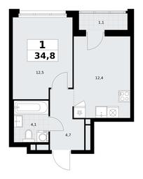 Apartment Sale, 34.8 sq. m. at Rodniye Kvartaly, Kvartal № 33, Marushkinskoye Settlement, Moscow, Russia #3 Apartment Sale, 34.8 sq. m. at Rodniye Kvartaly, Kvartal № 33, Marushkinskoye Settlement, Moscow, Russia #3