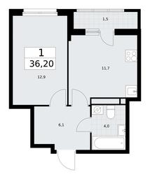 Apartment Sale, 36.2平方米 at Rodniye Kvartaly, Kvartal № 33, Marushkinskoye Settlement, Moscow, Russia #2 Apartment Sale, 36.2平方米 at Rodniye Kvartaly, Kvartal № 33, Marushkinskoye Settlement, Moscow, Russia #2