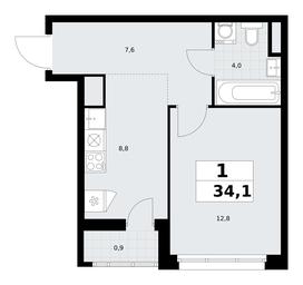 Apartment Sale, 34.1 sq. m. at Rodniye Kvartaly, Kvartal № 33, Marushkinskoye Settlement, Moscow, Russia #2