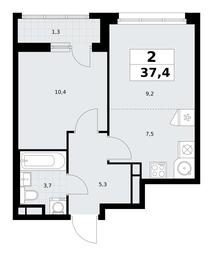 1-BD Apartment Sale, 37.4 sq. m. at Rodniye Kvartaly, Kvartal № 33, Marushkinskoye Settlement, Moscow, Russia #4