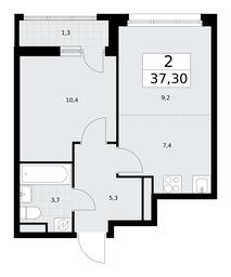 1-BD Apartment Sale, 37.3平方米 at Rodniye Kvartaly, Kvartal № 33, Marushkinskoye Settlement, Moscow, Russia #2 1-BD Apartment Sale, 37.3平方米 at Rodniye Kvartaly, Kvartal № 33, Marushkinskoye Settlement, Moscow, Russia #2