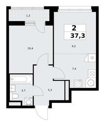 1-BD Apartment Sale, 37.3平方米 at Rodniye Kvartaly, Kvartal № 33, Marushkinskoye Settlement, Moscow, Russia #3 1-BD Apartment Sale, 37.3平方米 at Rodniye Kvartaly, Kvartal № 33, Marushkinskoye Settlement, Moscow, Russia #3
