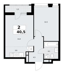 1-BD Apartment Sale, 40.5平方米 at Rodniye Kvartaly, Kvartal № 33, Marushkinskoye Settlement, Moscow, Russia #2 1-BD Apartment Sale, 40.5平方米 at Rodniye Kvartaly, Kvartal № 33, Marushkinskoye Settlement, Moscow, Russia #2