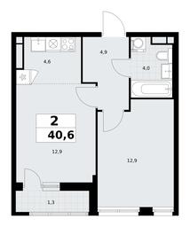 1-BD Apartment Sale, 40.6平方米 at Rodniye Kvartaly, Kvartal № 33, Marushkinskoye Settlement, Moscow, Russia #2 1-BD Apartment Sale, 40.6平方米 at Rodniye Kvartaly, Kvartal № 33, Marushkinskoye Settlement, Moscow, Russia #2