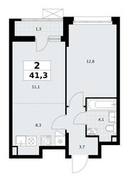 1-BD Apartment Sale, 41.3平方米 at Rodniye Kvartaly, Kvartal № 33, Marushkinskoye Settlement, Moscow, Russia #3 1-BD Apartment Sale, 41.3平方米 at Rodniye Kvartaly, Kvartal № 33, Marushkinskoye Settlement, Moscow, Russia #3