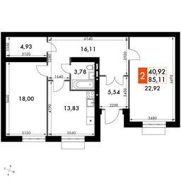 1-BD Apartment Sale, 39.8 sq. m. at Zhavoronki Club, zhiloy kompleks Akkord Smart-kvartal, Mitkino Village, Odintsovskiy City District, Moscow Region, Russia #2 1-BD Apartment Sale, 39.8 sq. m. at Zhavoronki Club, zhiloy kompleks Akkord Smart-kvartal, Mitkino Village, Odintsovskiy City District, Moscow Region, Russia #2