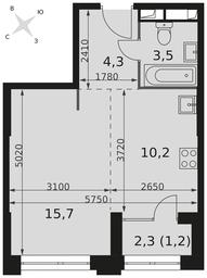 Apartment Sale, 34.9 sq. m. at Sydney City, Shenogina Street, 2, Moscow, Russia #4