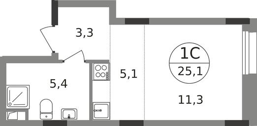 Apartment Sale, 25.1 sq. m. at Rezidentsii Skolkovo, Kashtanovaya ulitsa, 1, rabochiy posyolok Zarechye, Odintsovskiy City District, Moscow Region, Russia #2 Apartment Sale, 25.1 sq. m. at Rezidentsii Skolkovo, Kashtanovaya ulitsa, 1, rabochiy posyolok Zarechye, Odintsovskiy City District, Moscow Region, Russia #2