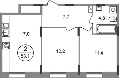 2-BD Apartment Sale, 53.1 sq. m. at Rezidentsii Skolkovo, Kashtanovaya ulitsa, 1, rabochiy posyolok Zarechye, Odintsovskiy City District, Moscow Region, Russia #2 2-BD Apartment Sale, 53.1 sq. m. at Rezidentsii Skolkovo, Kashtanovaya ulitsa, 1, rabochiy posyolok Zarechye, Odintsovskiy City District, Moscow Region, Russia #2