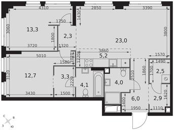 3-BD Apartment Sale, 79.3 sq. m. at Sydney City, Shenogina Street, 2, Moscow, Russia #2 3-BD Apartment Sale, 79.3 sq. m. at Sydney City, Shenogina Street, 2, Moscow, Russia #2