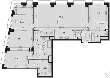 5-BD Apartment Sale, 162.2平方米 at Sydney City, Shenogina Street, 2, Moscow, Russia #4
