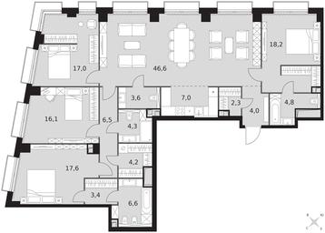 5-BD Apartment Sale, 162.2 sq. m. at Sydney City, Shenogina Street, 2, Moscow, Russia #3 5-BD Apartment Sale, 162.2 sq. m. at Sydney City, Shenogina Street, 2, Moscow, Russia #3