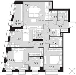 4-BD Apartment Sale, 99 sq. m. at Sydney City, Shenogina Street, 2, Moscow, Russia #3 4-BD Apartment Sale, 99 sq. m. at Sydney City, Shenogina Street, 2, Moscow, Russia #3