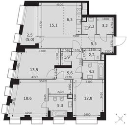 4-BD Apartment Sale, 99平方米 at Sydney City, Shenogina Street, 2, Moscow, Russia #4