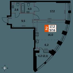 1-BD Apartment Sale, 57.5平方米 at Sydney City, Shenogina Street, 2, Moscow, Russia #2 1-BD Apartment Sale, 57.5平方米 at Sydney City, Shenogina Street, 2, Moscow, Russia #2