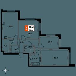 3-BD Apartment Sale, 91.3 sq. m. at Sydney City, Shenogina Street, 2, Moscow, Russia #2 3-BD Apartment Sale, 91.3 sq. m. at Sydney City, Shenogina Street, 2, Moscow, Russia #2