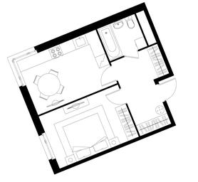 Apartment Sale, 40.8 sq. m. at Peredelkino Blizhnee, Korneya Chukovskogo Street, 1, Vnukovskoye Settlement, Moscow, Russia #4