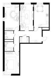 3-BD Apartment Sale, 89.4 sq. m. at Peredelkino Blizhnee, Korneya Chukovskogo Street, 1, Vnukovskoye Settlement, Moscow, Russia #2