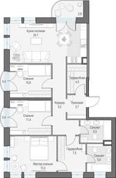 2-BD Apartment Sale, 98.1平方米 at Dostizhenie, Akademika Korolyova Street, 21, Moscow, Russia #2