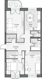 2-BD Apartment Sale, 82.1 sq. m. at Dostizhenie, Akademika Korolyova Street, 21, Moscow, Russia #2 2-BD Apartment Sale, 82.1 sq. m. at Dostizhenie, Akademika Korolyova Street, 21, Moscow, Russia #2