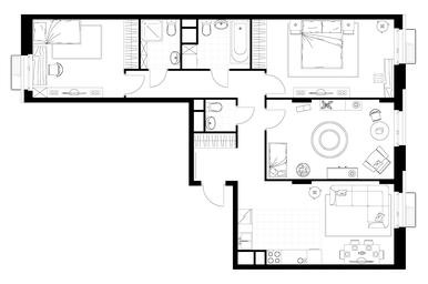 3-BD Apartment Sale, 92.5 sq. m. at Rezidentsii Skolkovo, Kashtanovaya ulitsa, 1, rabochiy posyolok Zarechye, Odintsovskiy City District, Moscow Region, Russia #4