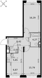 3-BD Apartment Sale, 59.26 sq. m. at Dvizhenie. Govorovo, Центральная улица, 47, деревня Говорово, поселение Московский, Москва, Россия #4