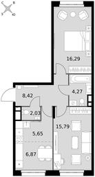 3-BD Apartment Sale, 59.26 sq. m. at Dvizhenie. Govorovo, Центральная улица, 47, деревня Говорово, поселение Московский, Москва, Россия #3