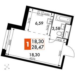 Apartment Sale, 28.47 sq. m. at Dvizhenie. Govorovo, Центральная улица, 47, деревня Говорово, поселение Московский, Москва, Россия #2