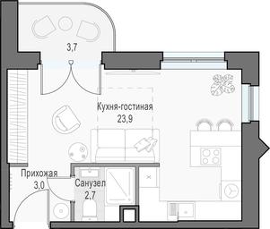 Apartment Sale, 31.1 sq. m. at Dostizhenie, Akademika Korolyova Street, 21, Moscow, Russia #4