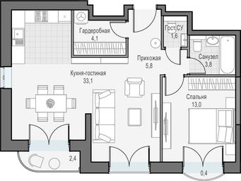 1-BD Apartment Sale, 63.2平方米 at Dostizhenie, Akademika Korolyova Street, 21, Moscow, Russia #3 1-BD Apartment Sale, 63.2平方米 at Dostizhenie, Akademika Korolyova Street, 21, Moscow, Russia #3