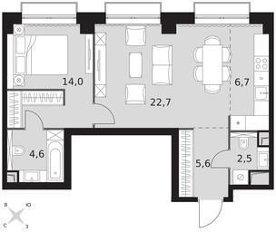 2-BD Apartment Sale, 56.1 sq. m. at Sydney City, Shenogina Street, 2, Moscow, Russia #3 2-BD Apartment Sale, 56.1 sq. m. at Sydney City, Shenogina Street, 2, Moscow, Russia #3