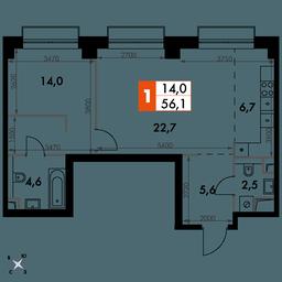 2-BD Apartment Sale, 56.1 sq. m. at Sydney City, Shenogina Street, 2, Moscow, Russia #2 2-BD Apartment Sale, 56.1 sq. m. at Sydney City, Shenogina Street, 2, Moscow, Russia #2
