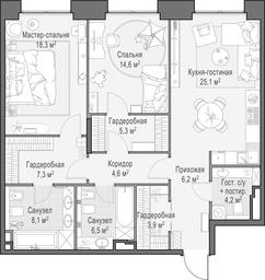 Продажа 1-комн. квартиры, 105,7 м² в ЖК «Роскошный квартал LIFE TIME (ЛАЙФ ТАЙМ)», улица Сергея Макеева, вл11/9с1-10, Москва, Россия #4