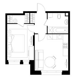 Apartment Sale, 40.6平方米 at Peredelkino Blizhnee, Korneya Chukovskogo Street, 1, Vnukovskoye Settlement, Moscow, Russia #4