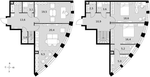 4-BD Apartment Sale, 126.9 sq. m. at Sydney City, Shenogina Street, 2, Moscow, Russia #3 4-BD Apartment Sale, 126.9 sq. m. at Sydney City, Shenogina Street, 2, Moscow, Russia #3