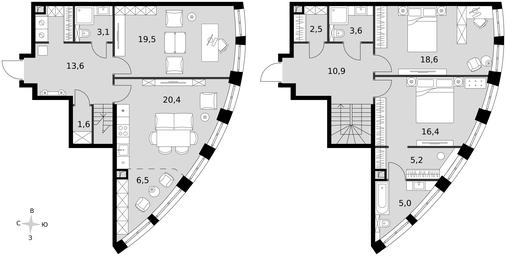 4-BD Apartment Sale, 126.9 sq. m. at Sydney City, Shenogina Street, 2, Moscow, Russia #3