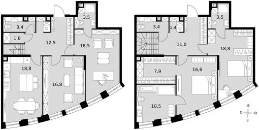 4-BD Apartment Sale, 148 sq. m. at Sydney City, Shenogina Street, 2, Moscow, Russia #3 4-BD Apartment Sale, 148 sq. m. at Sydney City, Shenogina Street, 2, Moscow, Russia #3