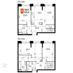 4-BD Apartment Sale, 111.2 sq. m. at Sydney City, Shenogina Street, 2, Moscow, Russia #2