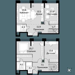 4-BD Apartment Sale, 111.2 sq. m. at Sydney City, Shenogina Street, 2, Moscow, Russia #3
