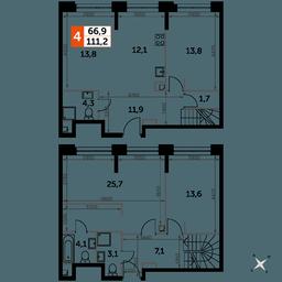 4-BD Apartment Sale, 111.2 sq. m. at Sydney City, Shenogina Street, 2, Moscow, Russia #4