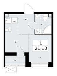 Apartment Sale, 21.1 sq. m. at Rodniye Kvartaly, Kvartal № 33, Marushkinskoye Settlement, Moscow, Russia #2 Apartment Sale, 21.1 sq. m. at Rodniye Kvartaly, Kvartal № 33, Marushkinskoye Settlement, Moscow, Russia #2
