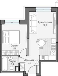 1-BD Apartment Sale, 38平方米 at Dostizhenie, Akademika Korolyova Street, 21, Moscow, Russia #3